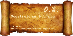 Oesztreicher Márta névjegykártya